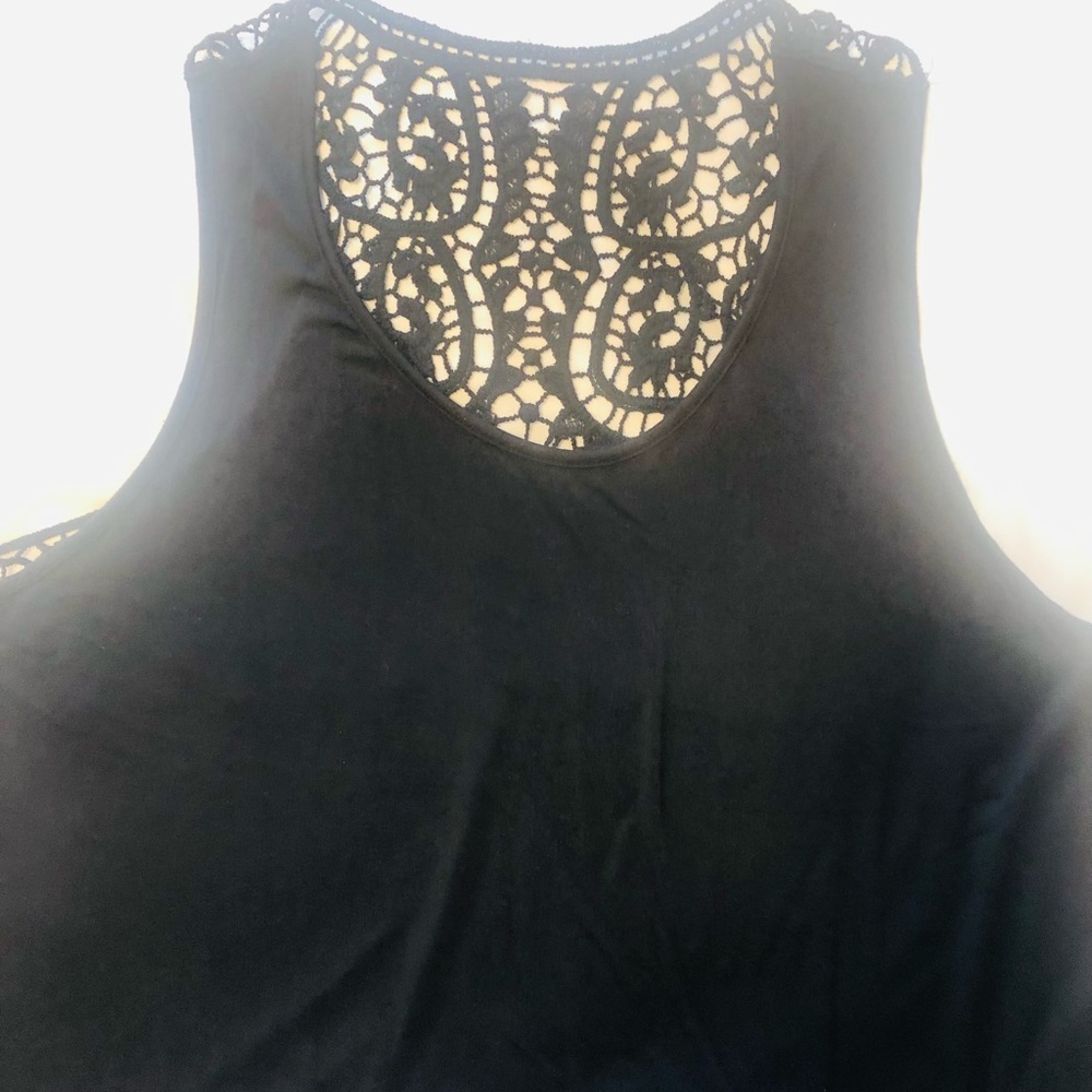 Layne Bryant 22-24 Black MIDI Dress Lace Bodice Casual Beachwear - Picture 9 of 12